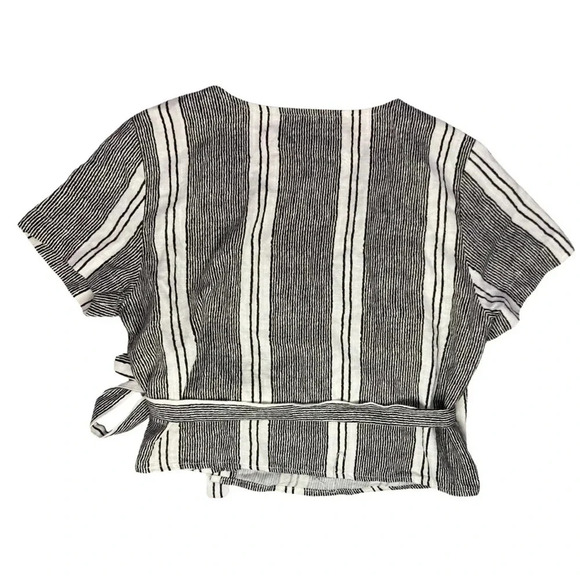 Urban Outfitters Striped Wrap Tie-Front Crop  Top | Size XS - Picture 6 of 9